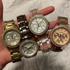 Set of 4 Fossil Watches